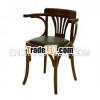 European style solid wood round-back armchairs
