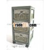 Wooden cabinet with wicker drawers