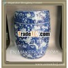 RYWG04 Patio Furniture Ceramic Blue and White Patio Stool