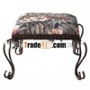Metal frame footstool