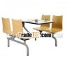 canteen table and chair/connected dinner table and chair/ KFC table