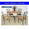 Modern wooden dining room table and chair