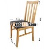Wooden dinning chair with leather or cotton seat
