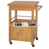 Bamboo cabinet kitchen trolley