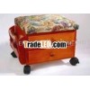 Two Drawers wooden FootStool