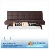 3 seater dark brown faux leather sofa bed