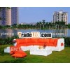 Model White Rattan living room Sectional furniture L shape sofa sets AR-S168