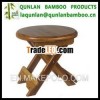 Round Bamboo Folding Stool