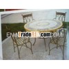 Natural stone round dinning table