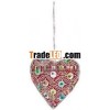 Embroidered Beaded Christmas Ornaments Heart Craft Christmas Decoration