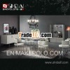 A-27 Round gray paint dining table and chair