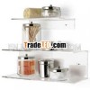 Single and Double Acrylic Shelves or Clear Wall Mounted Shelf