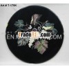 Black Marble Inlay Pietra Dura Coffee Table Top