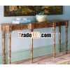Luxuary antique wooden console table