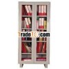 book cabinet with glass doors