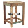 Reclaimed Wood Antique Stool