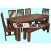 wooden dining table set, sheesham wood furniture, chair, bench seat, dining room furniture, dining s