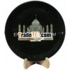 Hand Carved Marble Taj Mahal Decorative Plate India Art Souvenir Home Decor