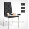 New design family PU   steel dining chair
