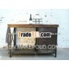 INDUSTRIAL ANTIQUE VINTAGE METAL TABLE FURNITURE