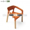 ABS wood dinning chair with arm