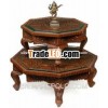 Wooden Carved Bajot & Chowki Coffee Table (Carved furniture from India)