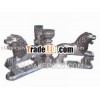 Royal Handmade HandCarved Silver Lion Coffee Table Furniture (Silver furniture by Classic Silvocraft