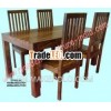 wooden dining table set, home furniture, dining room furniture, chair, sheesham wood furniture