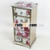 2013 New Rose Flower Wooden Glass Drawer