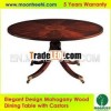Elegant Design MDT-1109 Top Quality Mahogany Wood Dining Table