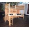 Wooden double bunk beds