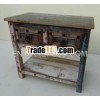 Recycle Wood Colorful Side Table