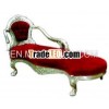 Silver chaise lounge