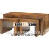 Wooden coffee table set