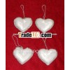 Gorgeous Zari Embroidery Christmas Hanging Heart Shape
