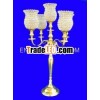 Gold Plated Candelabra with Crystal Shade