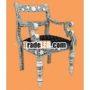 Moroccan Style Camel Bone Inlay Arm Chair furniture (Bone & Mother of Pearl Inlay Furniture from