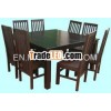 wooden square dining table set, sheesham wood furniture, indian solid wood furniture, hotel furnitur
