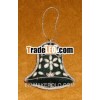 Bell Shape Hand Embroidery Christmas Decoration Ornament