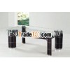 2013 modern deaign hot sale home funiture PU legs Glass coffee table A-056