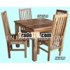 wooden square dining table set, indian solid wood furniture, sheesham wood furniture, dining room fu