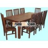 wooden dining table set, indian solid wood furniture, natural sheesham wood furniture, dining room f