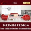 living room furniture,  French sofa design genuine red leather sofa set F040