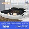White Leather Queen Size round bed on sale 6804