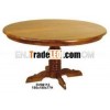 round dining table, wooden furniture, dining room furniture, sheesham wood furniture