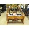 Indian teak sofa wheel design back chair cowboy theme from classic silvocrafts jodhpur (carved woode