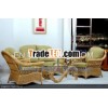 Rattan Wave Sofa Set