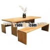 Indonesian Adonara Indoor Dining Table Set Teak Solid Wood Furniture