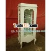French Livingroom Showcase Cabinet 1 Glass Door - Painted White Furniture Indonesia