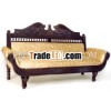 Royal Indian Rajasthani Jodhpur Hand Carved Teak Wooden Sofa Diwan sets & Chaise Lounge (Carved 